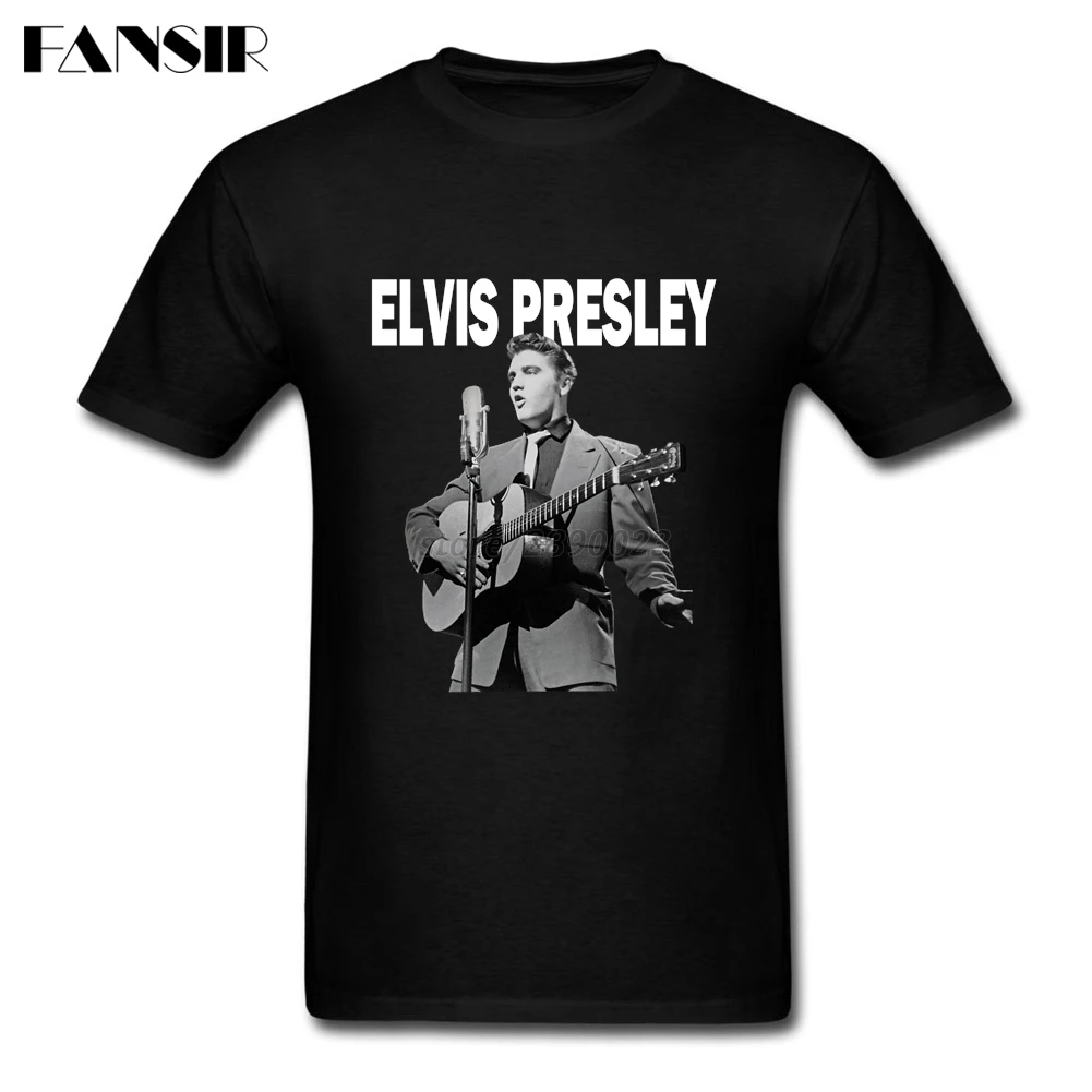 Сказочная Мужская футболка с изображением рок Musice звезд Elvis Presley коротким рукавом