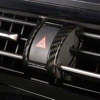 yaquicka carbon fiber black emergency light lamp button frame bezel car stickers for toyota chr c hr 2017 2018 car styling