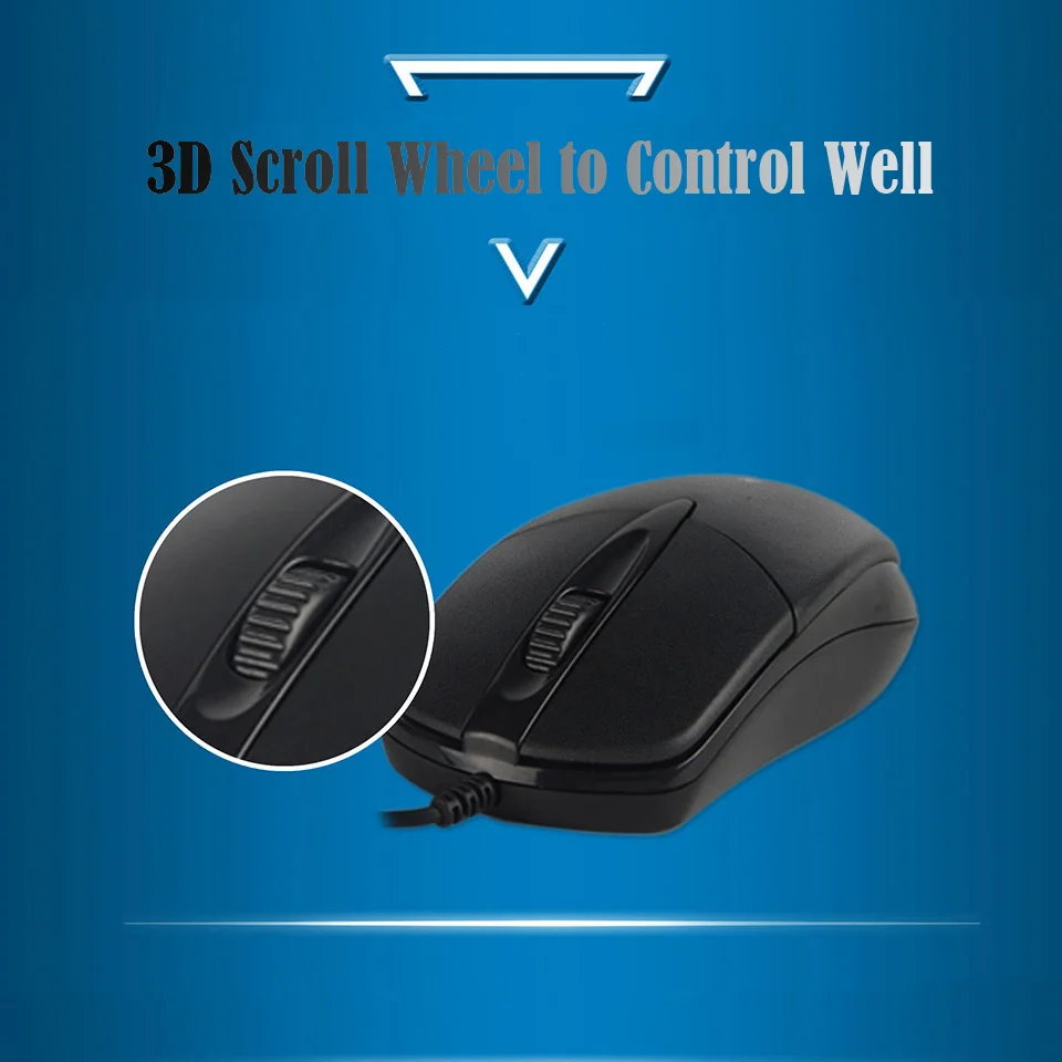 Оптическая компьютерная мышь SHIPADOO S100 1200 DPI Классическая проводная USB