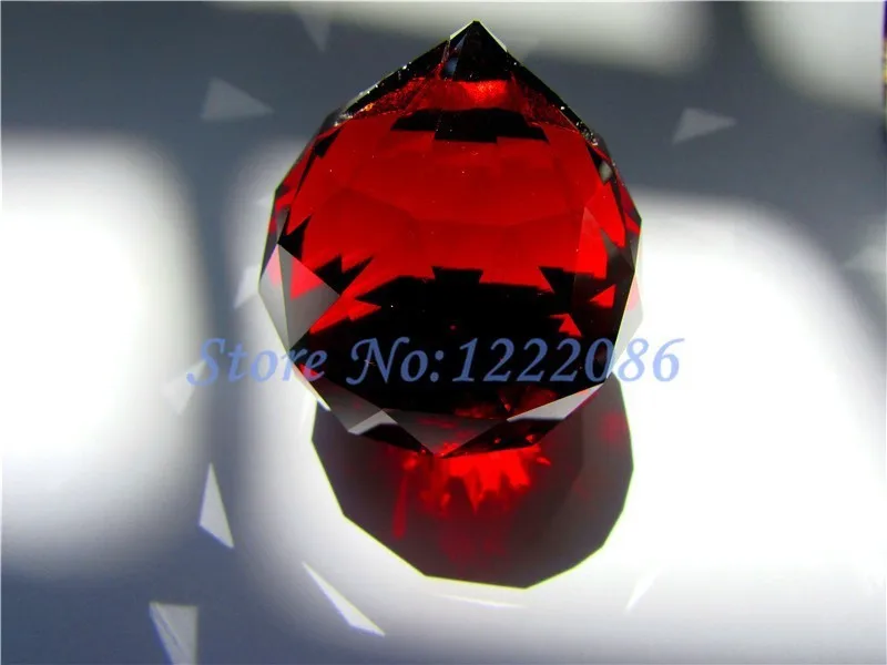 

40pcs 40mm AAA Red Crystal Faceted Ball Free Shipping