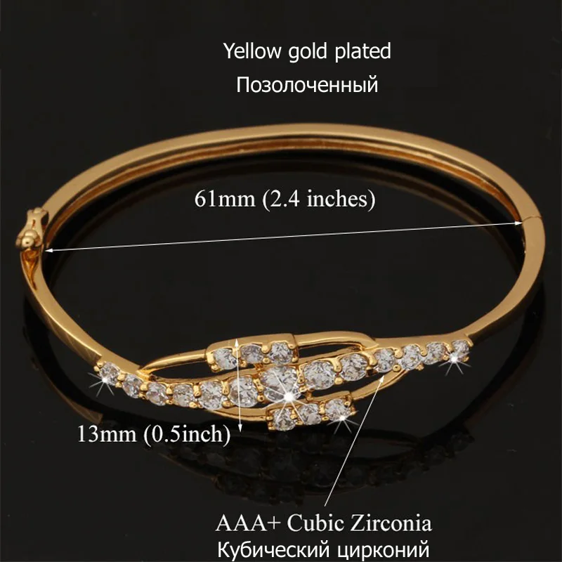U7 Цирконы Кривой Браслет Ювелирные Изделия Оптом Позолоченный/Платиновое