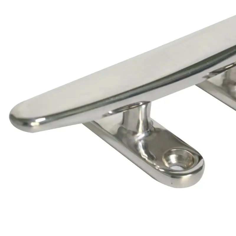 

316 Stainless Steel Boat Cleat Low Flat Cleat For Marine Boat Deck Rope Tie 4" 5" 6" 8" 10" Lock bolt Boat