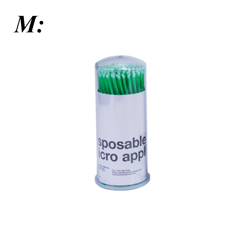 M size 100 шт./лот ресниц Micro Кисть для макияжа Набор инструментов тампон Micro роста ресниц щеточки одноразовые Microbrush аппликаторы - Цвет: M size