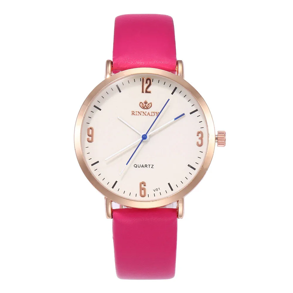 Прямая поставка часы для женщин и девочек модные с кожаным ремешком аналоговое