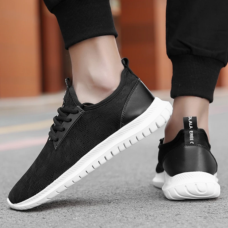 Мужские кроссовки сетчатые дышащие летние повседневные мужская спортивная