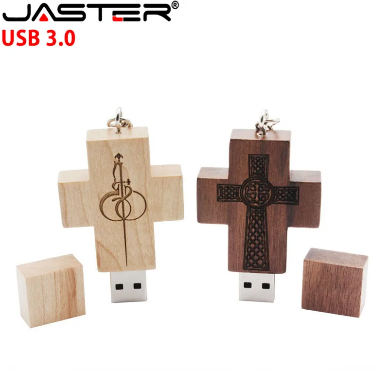 JASTER USB 3 0 логотип клиента деревянный Флешка крест карта памяти 8 ГБ 16 32 кресты флэш