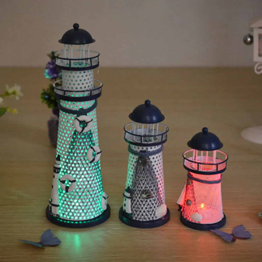 Средиземноморский стиль металлический Цвет Изменение светодиодный световой