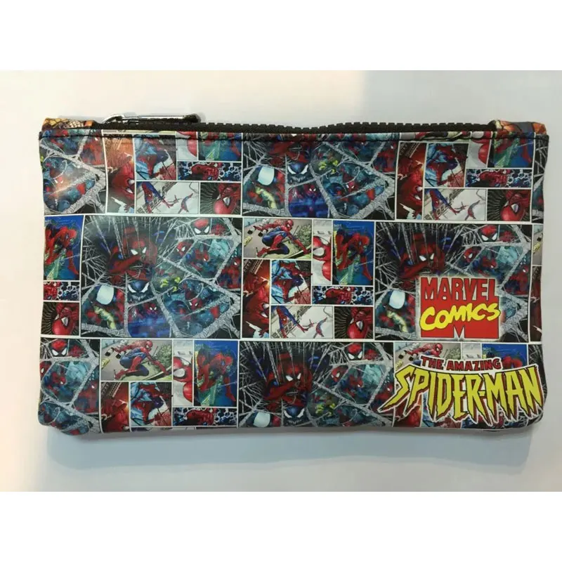Marvel комикс супергерой ручка сумка кожаный кошелек на молнии карандаш Канцелярский бумажник carteira masculina для мужчин и женщин аниме повседневные бумажники