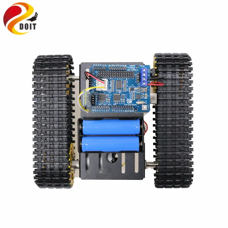 T101 Bluetooth/Handle/WiFi RC Control Robot Tank Chassis Car Kit with UNO R3 Development Board+ Motor Driver Board DIY Toy enlarge