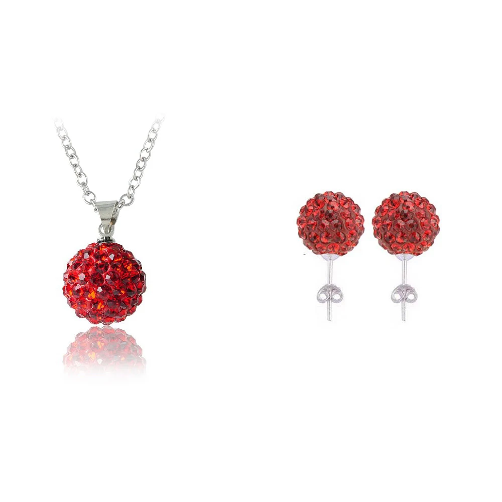 Новое поступление комплект ювелирных изделий кристалл глины набор кулон/Серьги