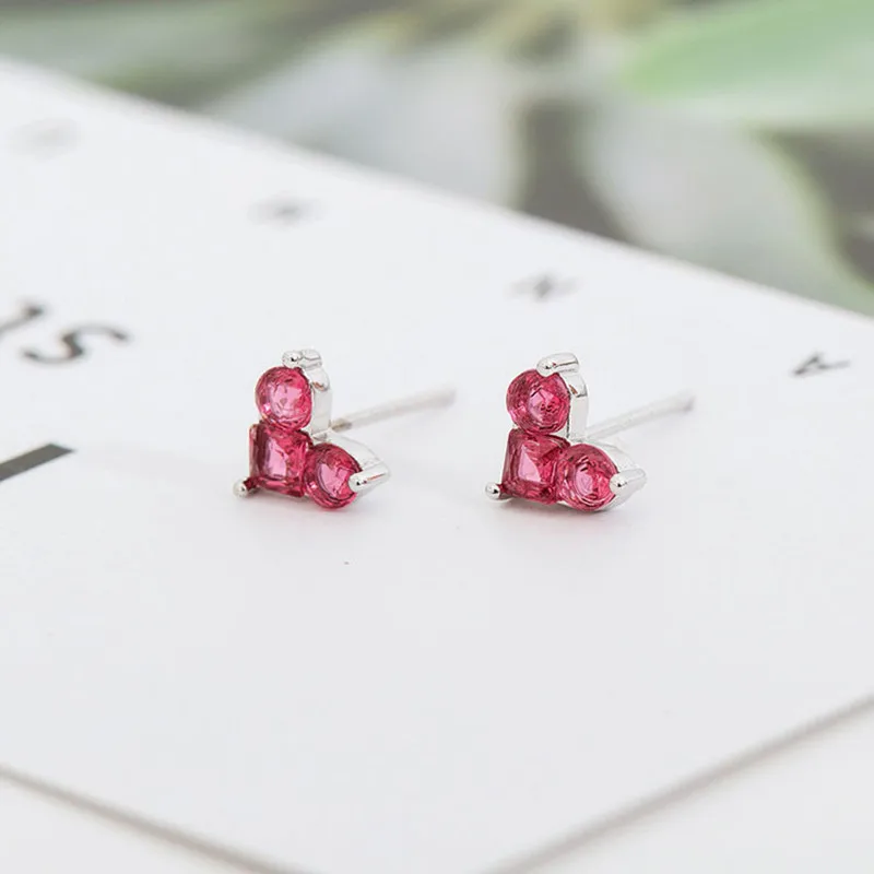 2018 г. Модные простые серьги Роскошные сердце 925 Sterling Серебряные ювелирные изделия