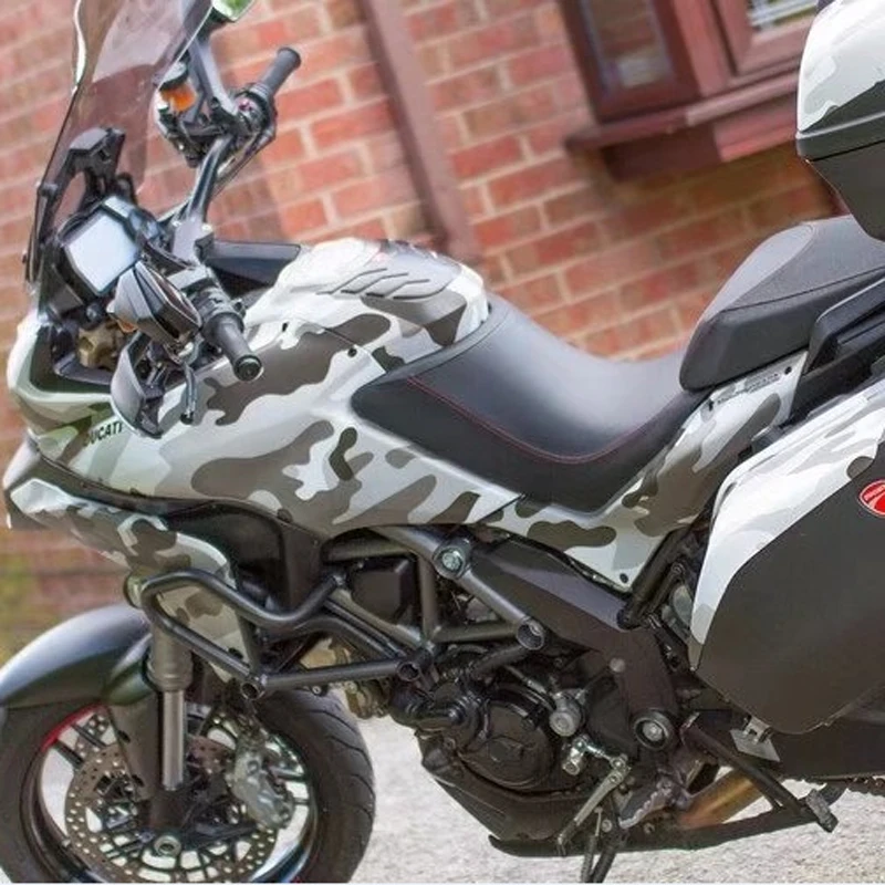 

200/300/500X50CM Black Gray Grey Camouflage Vinyl Film Snow Camo Car Wrap Sheet Scooter Motorbike Sticker Wrap Decal