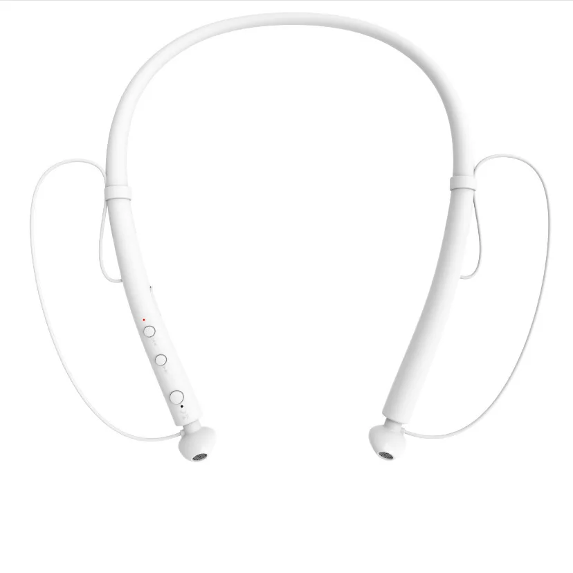 White BGreen спортивные водонепроницаемые bluetooth-наушники беспроводные стерео гибкие шейные полосы гарнитура с магнитом адсорбции металлический корпус - Цвет: White
