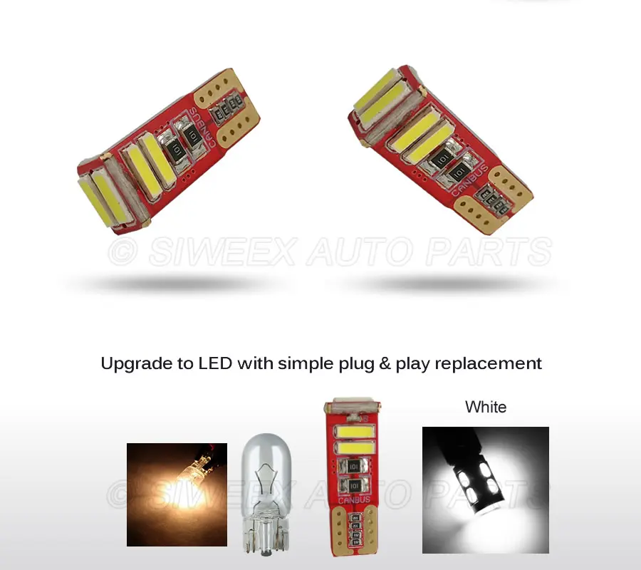 2 шт. Автомобильные светодиодные лампы 12 В DC T10 7020 6 SMD|interior light|auto interiorcar panel led light |