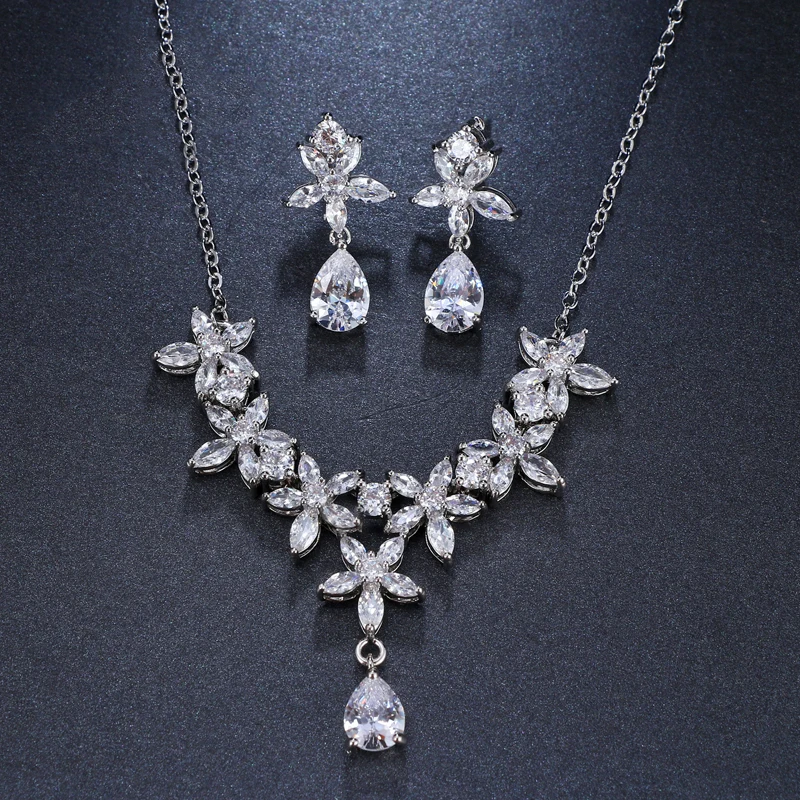 GMGYQ Nigerian Jewelry Set For Women Cubic Zirconia 2 Piece Fashion Sets Womens Accessories | Украшения и аксессуары