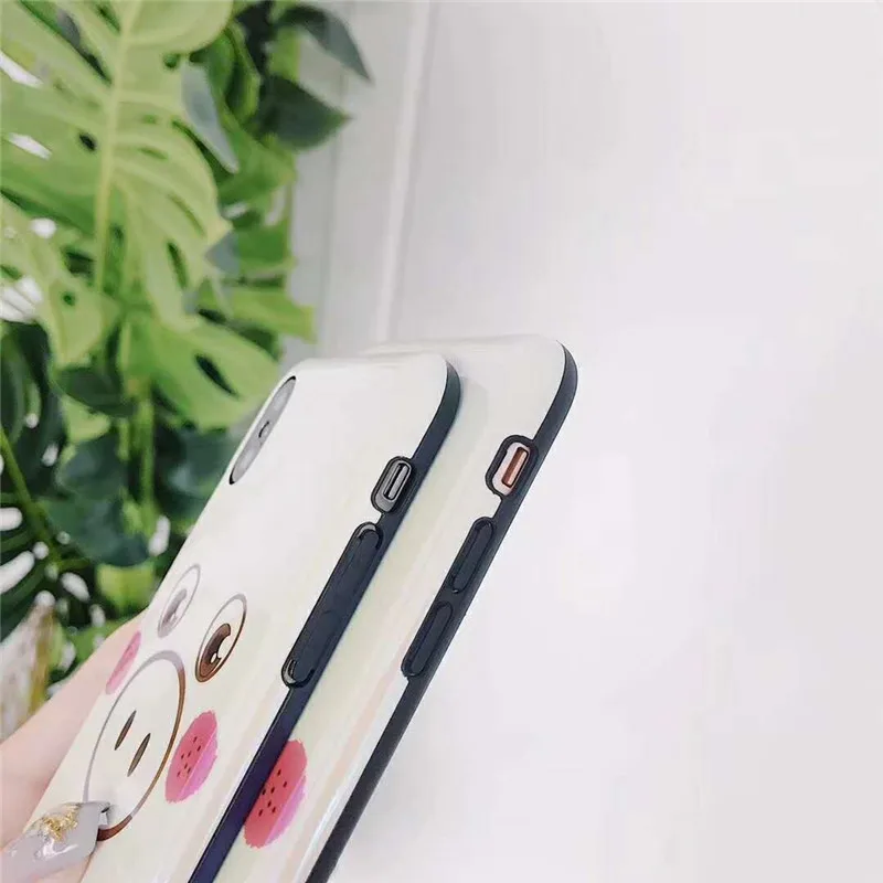 Blue Light Ray Cases Cute Piggy Big Eyes Face Animals Pattern Phone IMD Covers For iPhone X 6 6s Plus 7 8 Fundas Coque Capa |