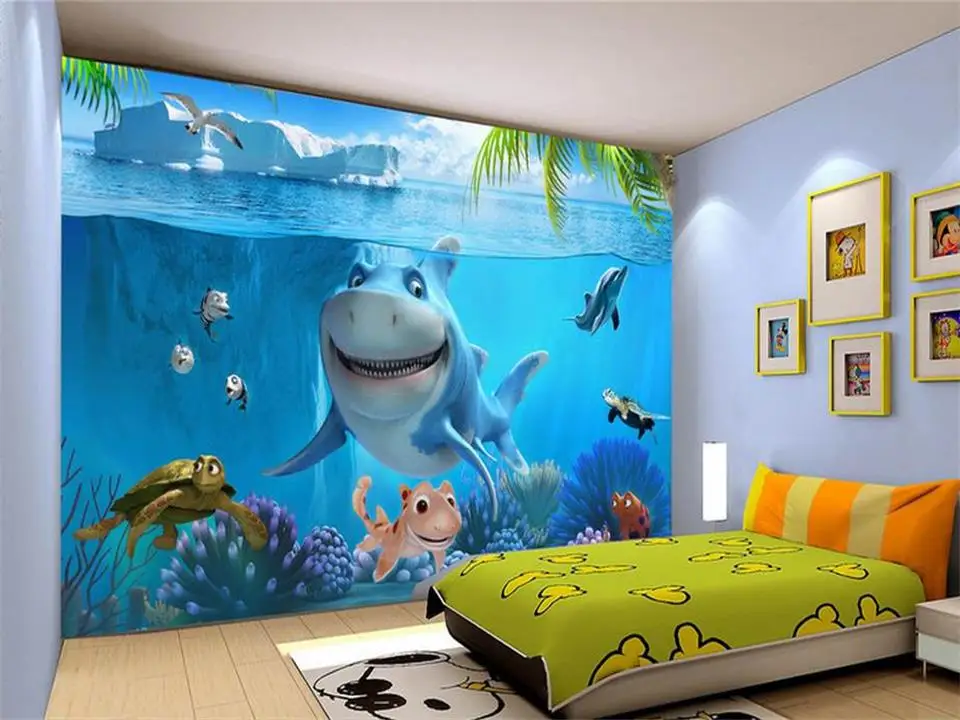 

3d wallpaper photo wallpaper custom mural 3d underwater world painting kids room sofa TV background wall wallpaper for walls 3d