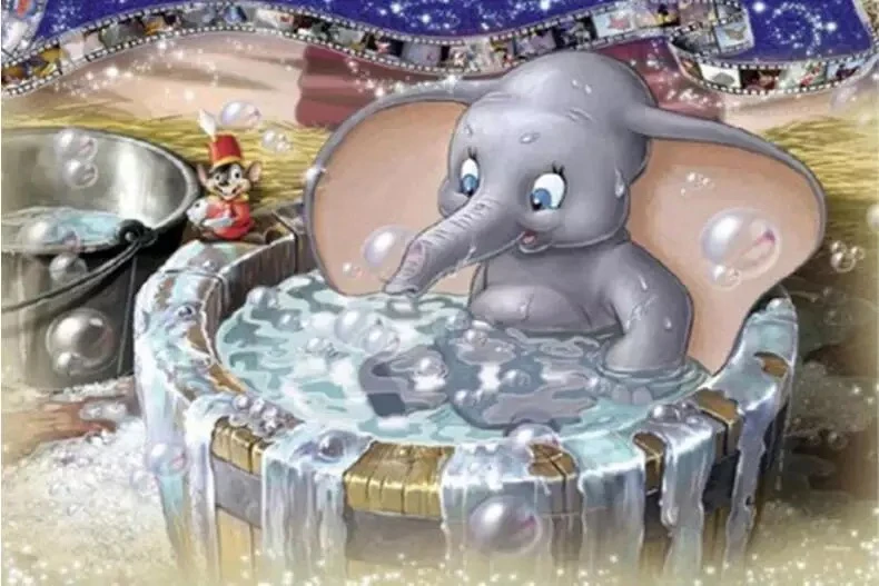 Diy Алмазная вышивка мультфильм животное слон Ванна круглая дрель крестом сделай