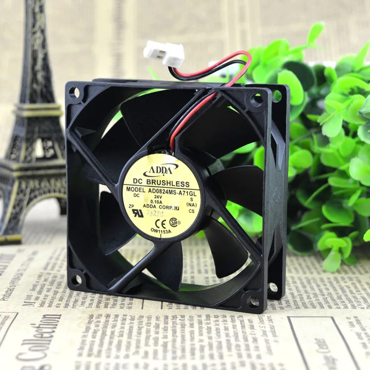 Оригинальный беззвучный охлаждающий вентилятор ADDA 8025 DC24V 0.10A|cooling fan|silence fan8025 fan |