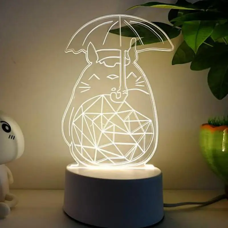 Настольные 3D лампы Lamparas De Table для гостиной 3 меняющихся цвета настольная лампа