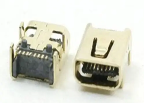 10PCS Mini USB 8 Pin SMT SMD PCB Socket Connector 4 pin Straight Leg