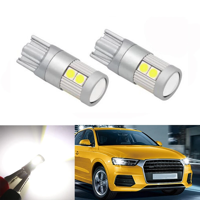 2x T10 W5W Светодиодная лампа габаритного огня Canbus без ошибок для AUDI A2 A3 8L 8P A4 B5 B6 A6 4B 4F