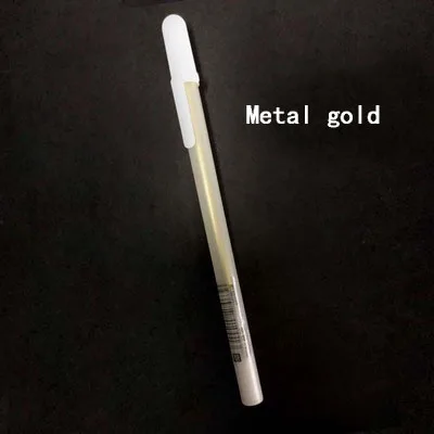 Metal gold 1 шт. 9 цветов kawai карандаши флуоресцентные краски карандаши маркеры офисные школьные принадлежности художественное Рисование маркером ручка - Цвет: Metal gold
