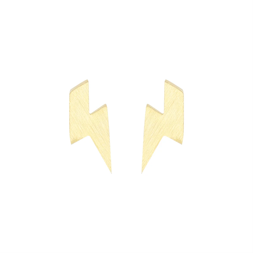 Женские винтажные маленькие серьги гвоздики с молнией модные Thunderbolt из
