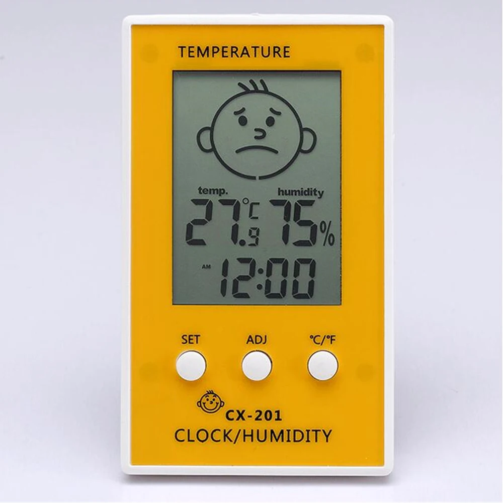 AUBIG цифровой термометр для дома гигрометр LCD Цифровые Часы Измеритель