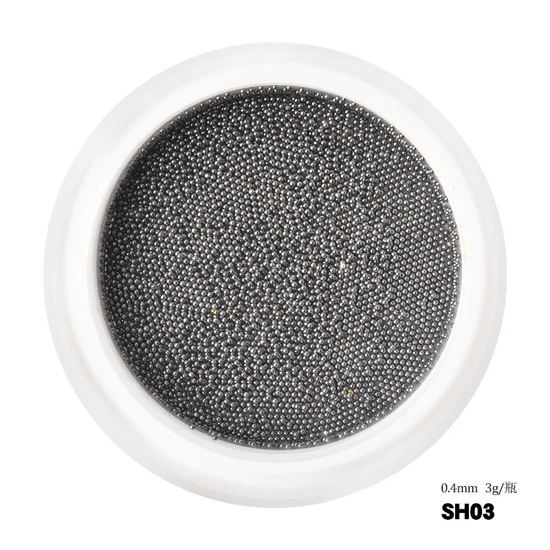 NO.03 Новинка, 1 коробка, металлические бусины из нержавеющей стали, икра, смешанные стразы, 3D дизайн ногтей, украшения, шарм, сделай сам, модный аксессуар для маникюра - Цвет: NO.03