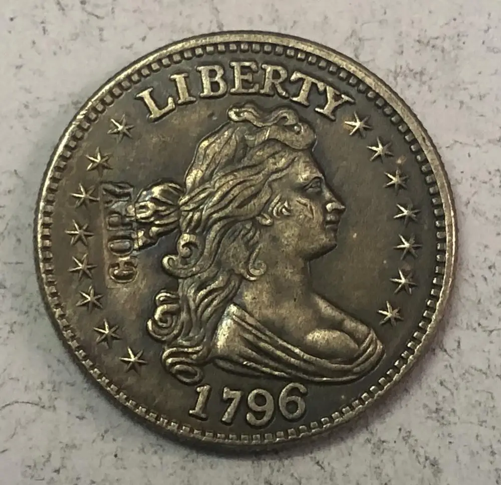 

1796 США 1 дюйм "драпированный бюст Dime" маленький Орел