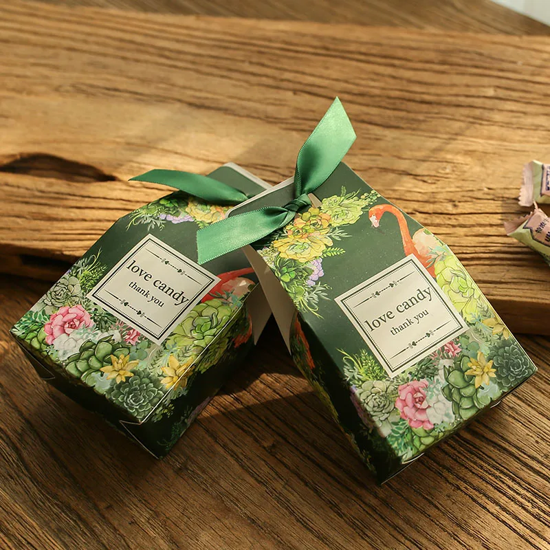 10 шт. бесплатная доставка стандартная коробка для конфет свадебная бумажная