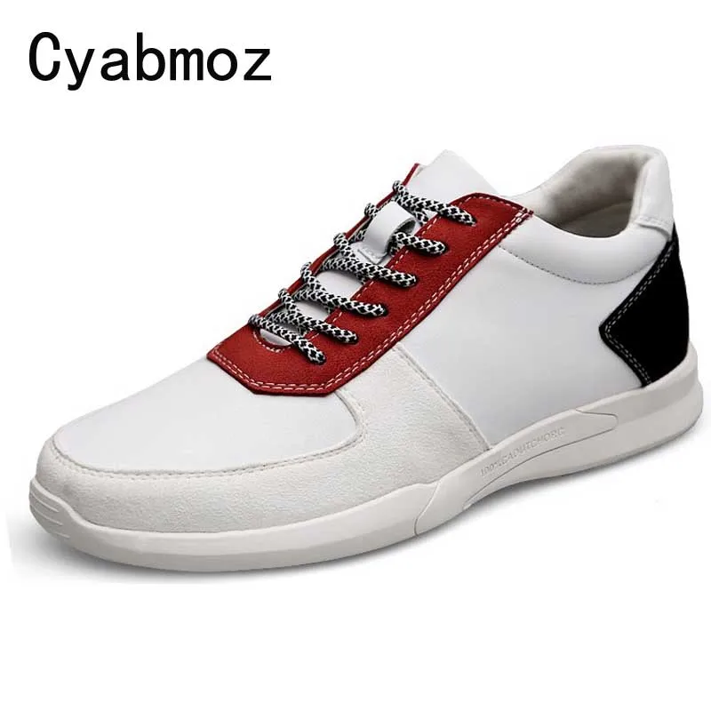 Cyabmoz/брендовая мужская повседневная обувь на платформе увеличивающая рост со