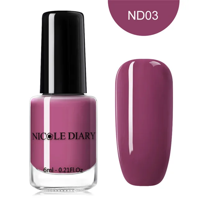 ND03 Nicole Diary шелушиться лак для ногтей Nude серии ногтей Лаки лак Однотонная одежда маникюр DIY дизайн Лаки на водной основе - Цвет: ND03