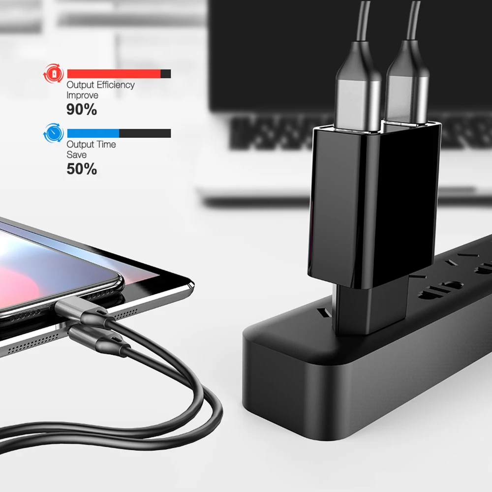 Зарядное устройство DCAE со светодиодным дисплеем 2/3 USB универсальное быстрое
