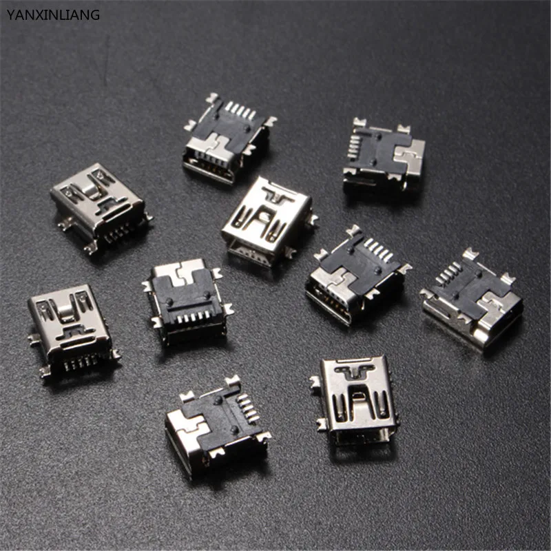 Отличное качество Упаковка из 10 мини USB Тип B SMD гнездовой разъем 5-контактный