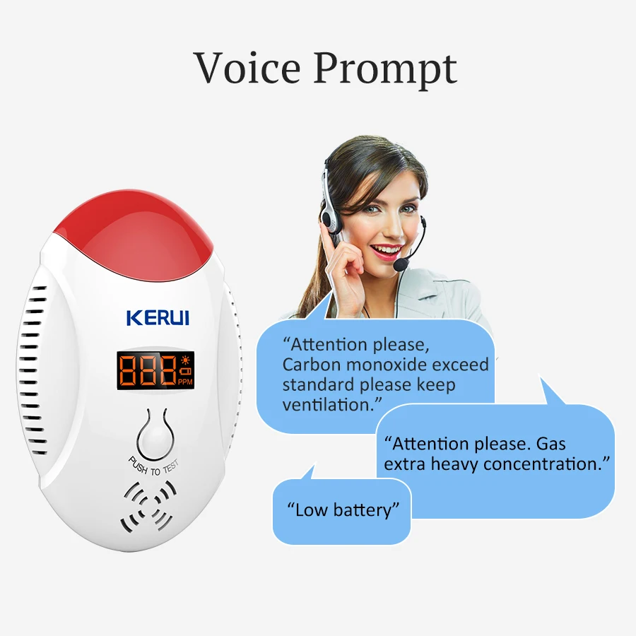 Охранная сигнализация KERUI Wi Fi GSM детектор дыма управление через приложение по SMS с