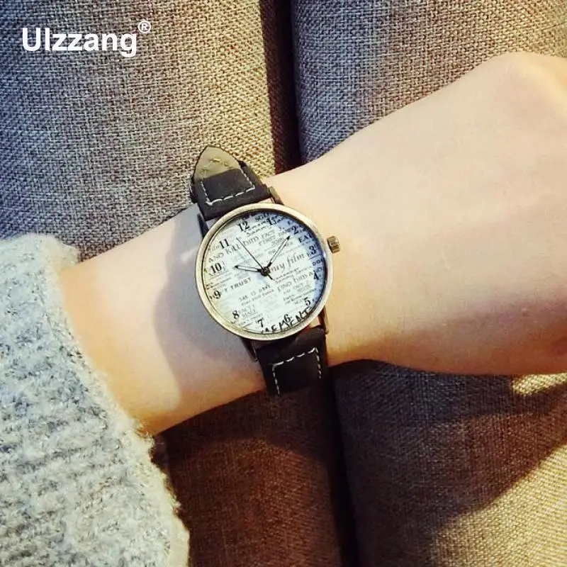 Модные уникальные женские кварцевые наручные часы в стиле панк стильные кожаные