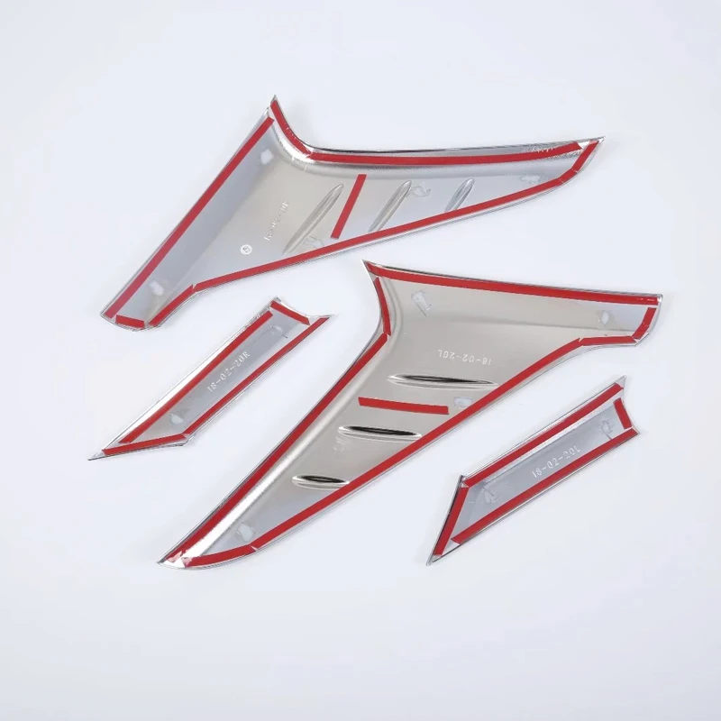 

Fit For Hyundai Encino Kona 2018 2019 Car Accessories ABS Chrome Rear Window Side Triangle Cover Trim 4pcs