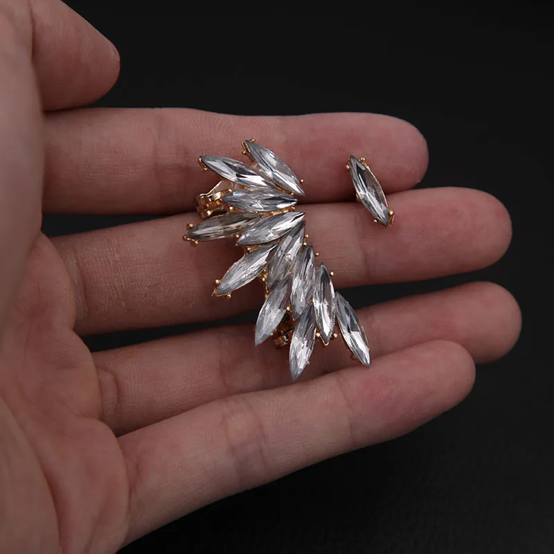 Крутой хрустальный горный хрусталь маркиза эльф универальные серьги шпильки