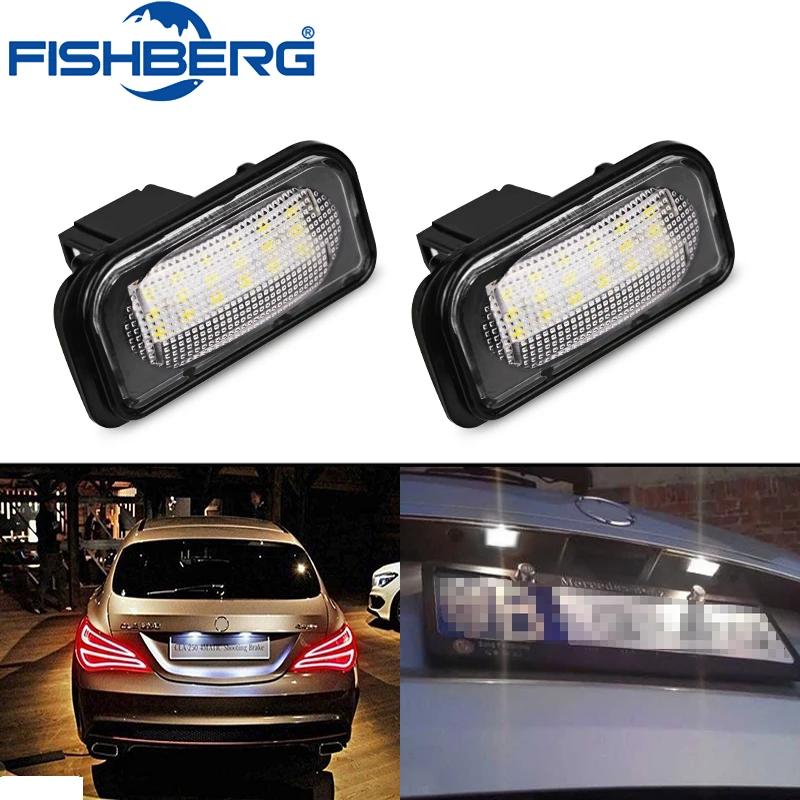 Автомобильные светодиодные лампы FISHBERG 12 в 6000k для номерного знака Mercedes W203 4D SMD3528