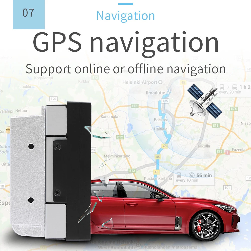 Автомобильный Android 7,1 система навигации Bluetooth MP5 плеер gps сенсорный экран карта Машина DVD навигационная машина 7784ad " плеер