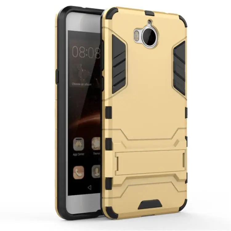 Гибридный Прочная резиновая защита Kickstand чехол для huawei Y5/Y6 2017 Nova молодых |