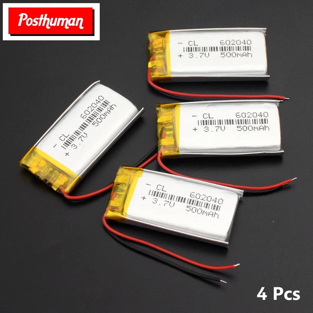 Postuman 602040 литий-ионный аккумулятор 3,7 в 500 мАч для gps MP3 MID psp Bluetooth динамик Li-Po аккумуляторная батарея 602040 40x20x6 мм