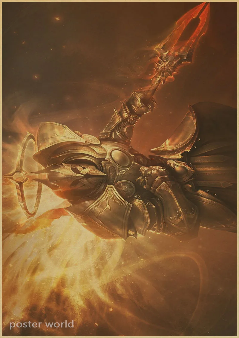 Игра Diablo 3 Ретро плакат домашний декор винтажная настенная бумага художественный Декор - Цвет: A29