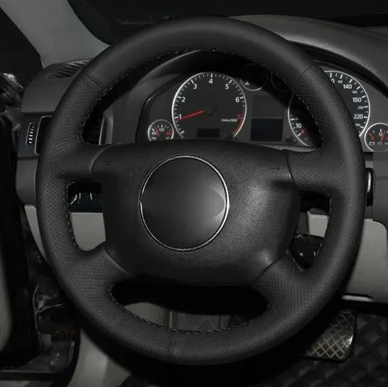 Black Artificial Leather Car Steering Wheel Cover for Audi A4 1998 A6 1999-2004 A8 L 1998-2001 Allroad 2001-2005 | Автомобили и