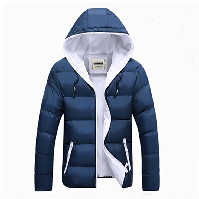 blue white Космо Маса хлопок куртка с капюшоном зимняя куртка мужская мужчины мужские зима Парка зимние куртки длинные ветровки пальто Для мужчин S 4XL Подпушка Мужские парки P0013 - Цвет: blue white