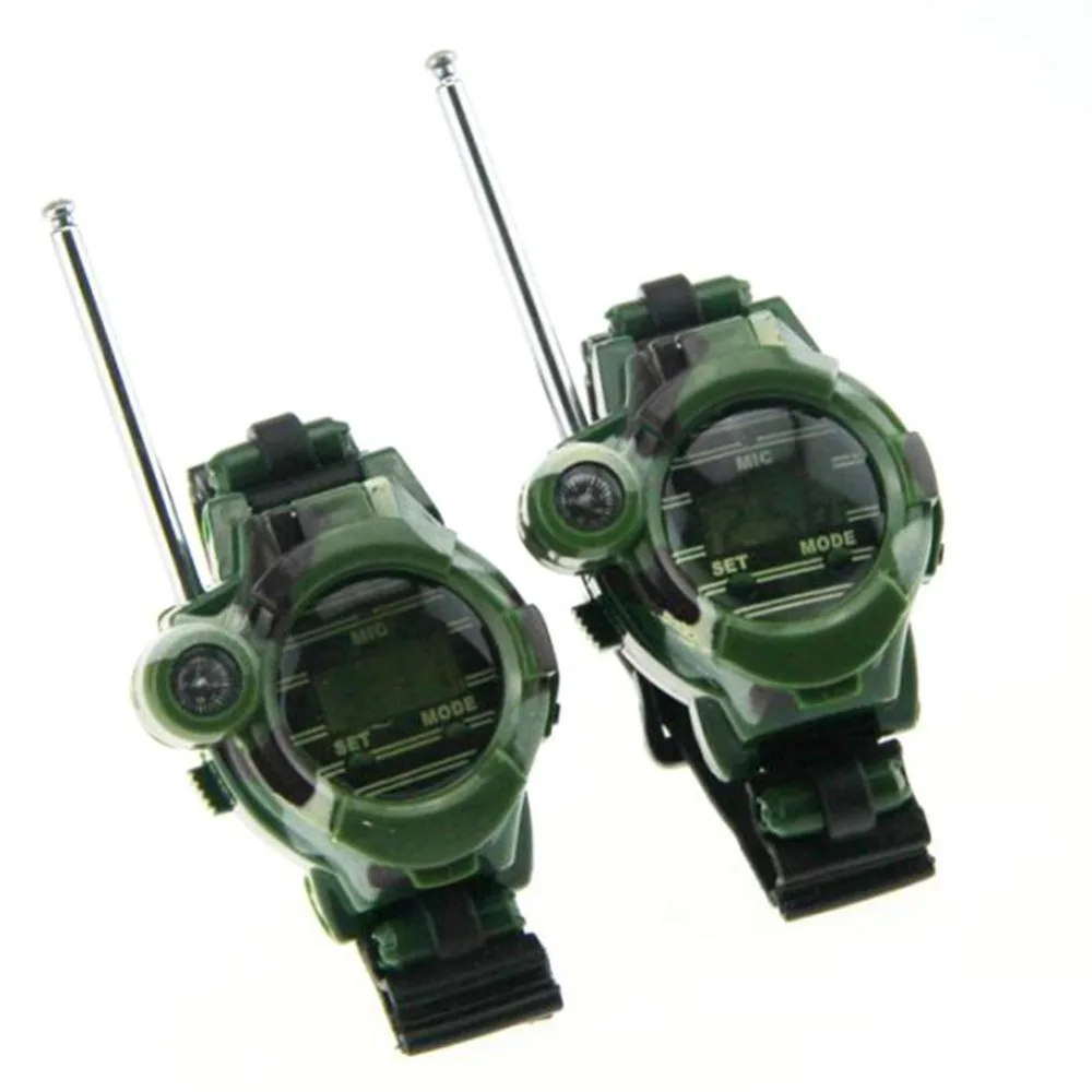 2 шт 7 в 1 Walkie Talkie часы камуфляж стиль детская игрушка Дети Электрический сильный