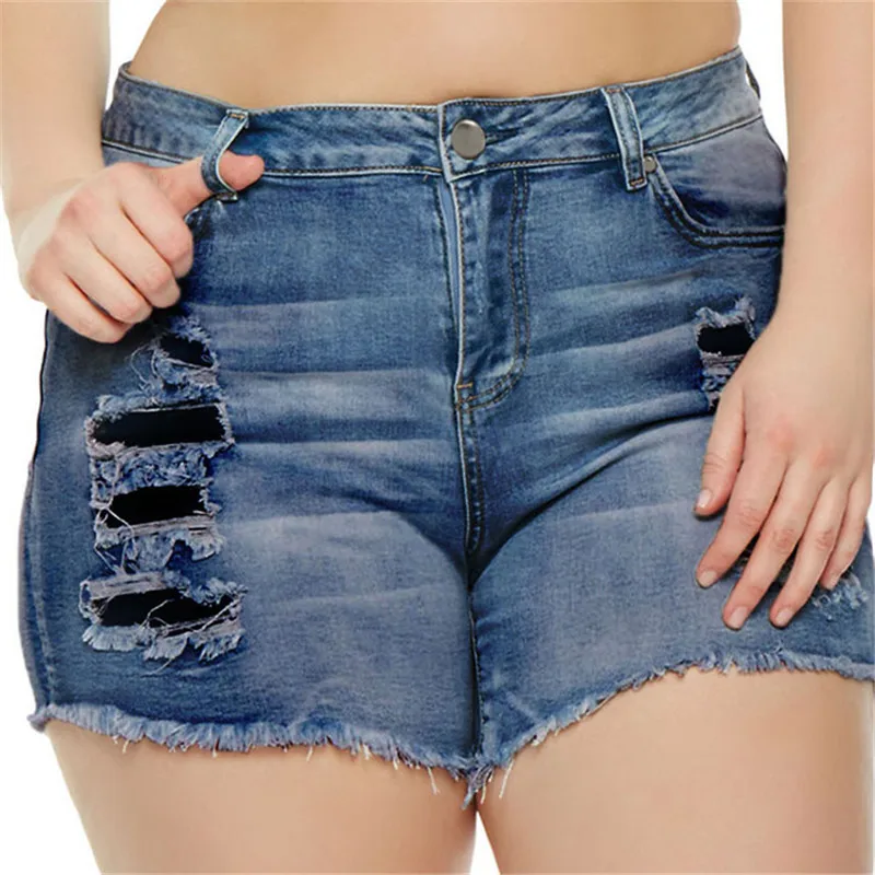 Новое поступление женские летние повседневные шорты с дырками модные джинсовые