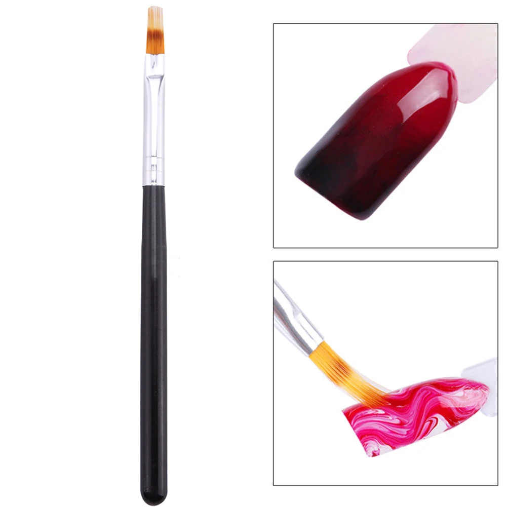 Nail Brush Tools Art Manicure UV Gel Pens Portable Black Handle Color-changing Dentate | Красота и здоровье